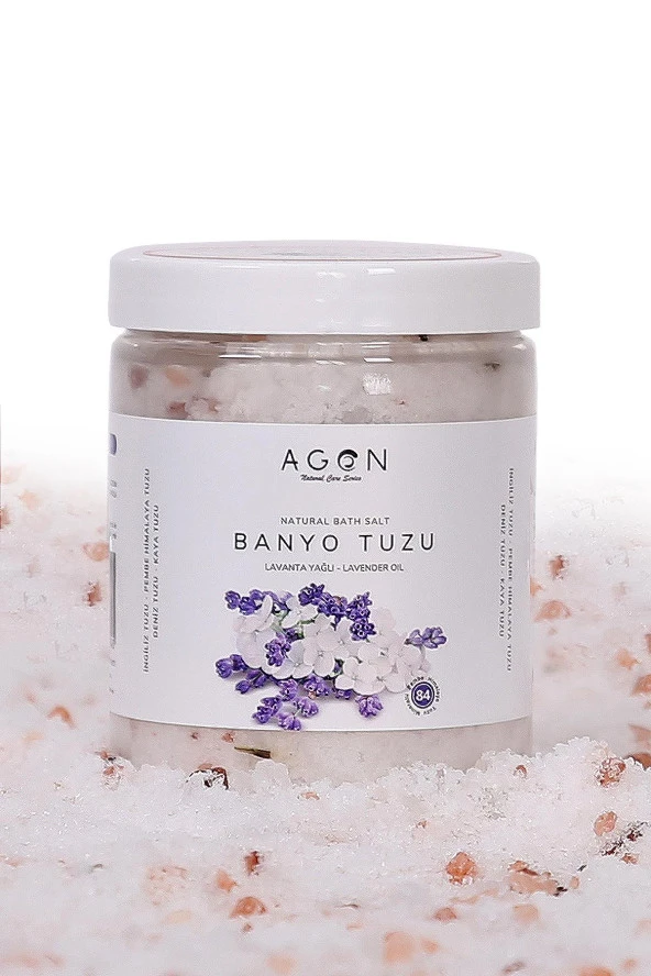Agon Lavanta Yağlı Doğal Banyo Tuzu 300 gr - İngiliz,Himalaya,Deniz ve Kaya Tuzu - 3