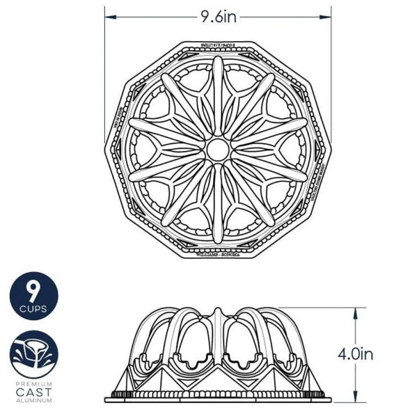 Nordicware 88637 Kubbeli Katedral Bundt Kek Kalıbı - 7