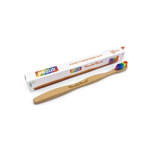 Humble Brush Adult Medium Proud Bambu Diş Fırçası | Gökkuşağı