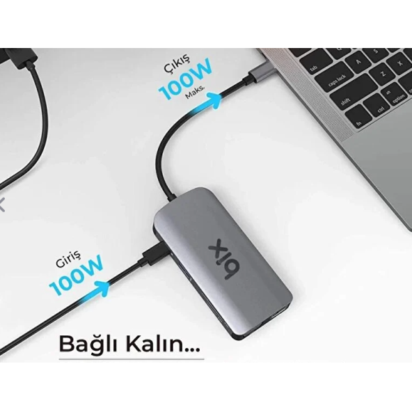 BİX BX17HB 9 in 1 USB TYPE-C MULTIPORT DOCK - 1
