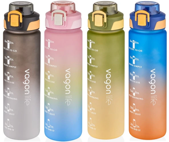 Vagonlife VGN2310 1000ml Pembe Tritan Matara - Resim 3