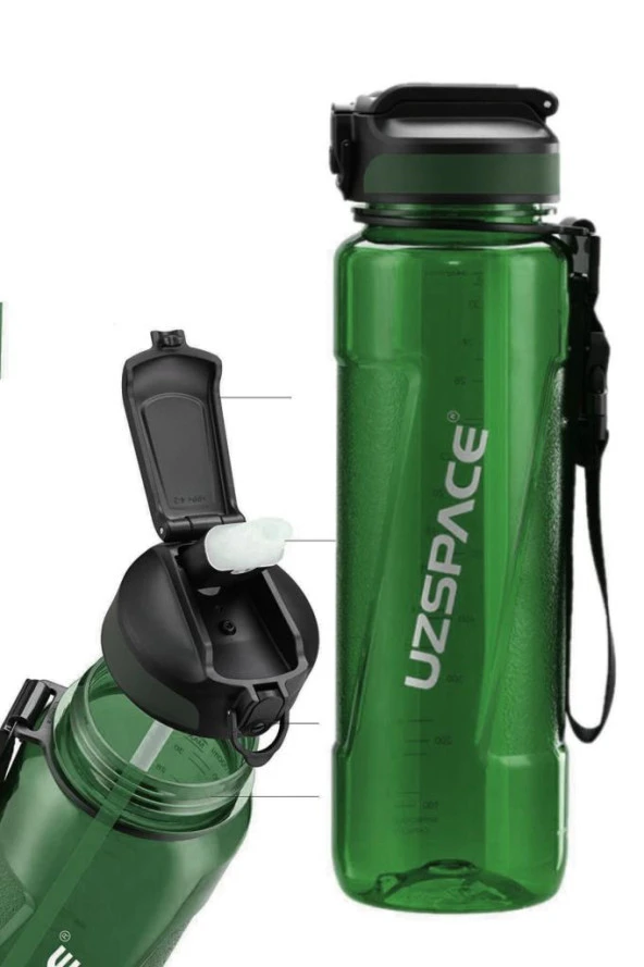 Vagonlife Uzspace 6057 1000ml Yeşil Matara ürün görseli