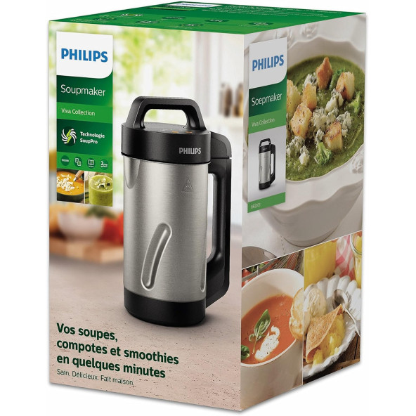 Philips HR2203/80 Isıtmalı Blender Çorba Yapma Makinesi Paslanmaz Çelik 1,2 L 1000 W - 5