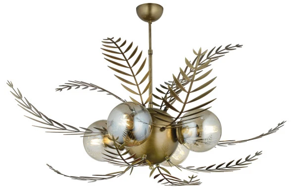 LampaLuce Alekos Modern Tasarım Yapraklı Sarkıt Avize Sarı 100x90cm - 4