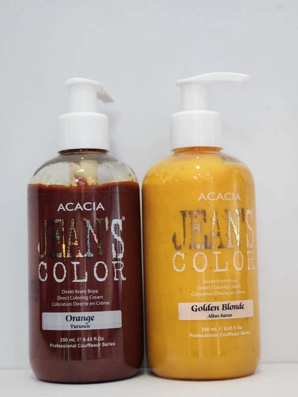 Jean's Color Turuncu-Altın Sarısı 250 ml 2li Set