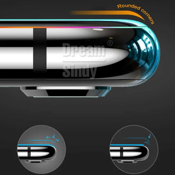 Samsung Galaxy A8 2018 Temperli Cam Full Ekran Koruyucu KKD - 4