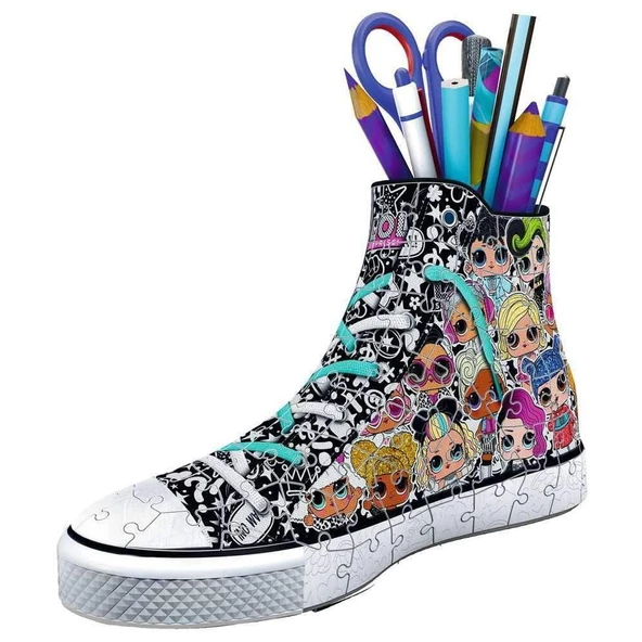 Ravensburger 3 Boyutlu Yapboz Sneaker L.O.L Design Kalem Kutusu Ravensburger 3D Puzzle LOL Kalem Kutusu - 2