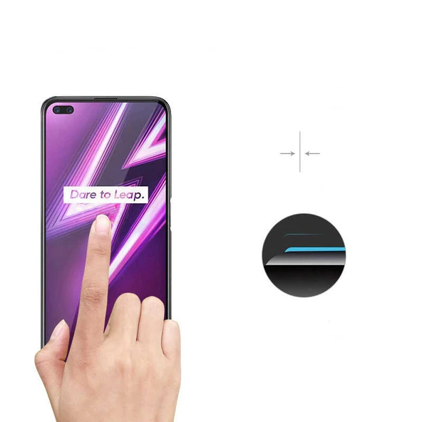 Realme 6 Pro Temperli Cam Full Ekran Koruyucu - 7