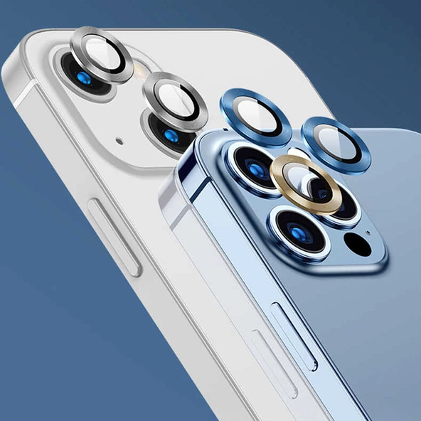 Apple iPhone 13 Pro Max Kamera Lens Koruyucu Çerçeveli Koruyucu CL-04 - 6