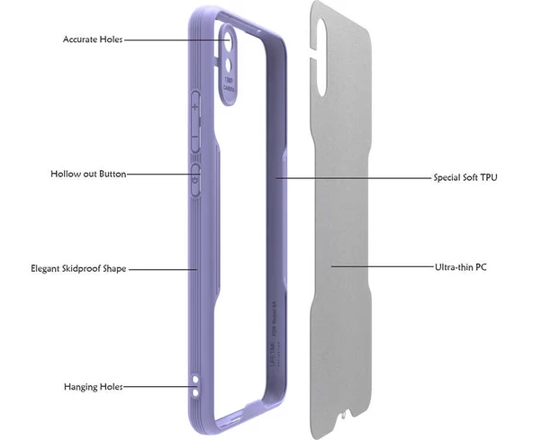 Xiaomi Redmi 9A Kılıf Kenar Renkli Kamera Korumalı Mat Kapak - 3