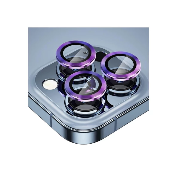 Apple iPhone 13 Pro Max Kamera Lens Koruyucu Çerçeveli Koruyucu CL-02 - 8