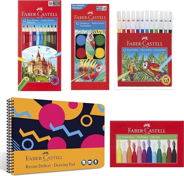 Faber-Castell Boyama Seti ve Resim Defteri 25x35 cm - 2