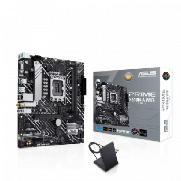 ASUS PRIME H610M-A WIFI DDR5 5600MHz M.2 HDMI mATX 1700p - 2