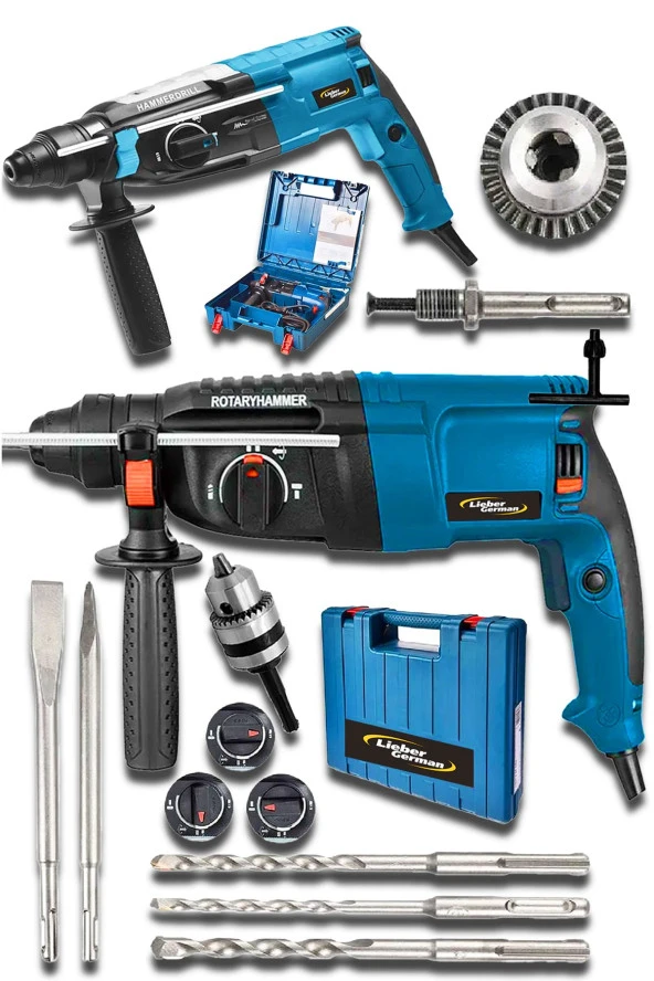 Lieber German Gbh-30 Bakır Sargılı 1500Watt 30Mm 7 Joule Kablolu Darbeli Kırıcı Delici Matkap - 2
