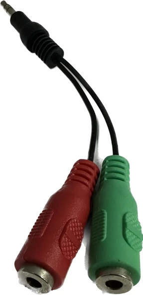 SESKAB1JE2JD SES KABLOSU 1 JAK ERKEK 2 JAK DİŞİ 15CM 3.5 MM