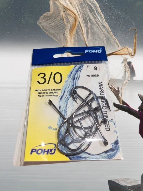 Pohu M-9939 Maruseigo Ringed 3/0 No Delikli İğne 9'lu Paket