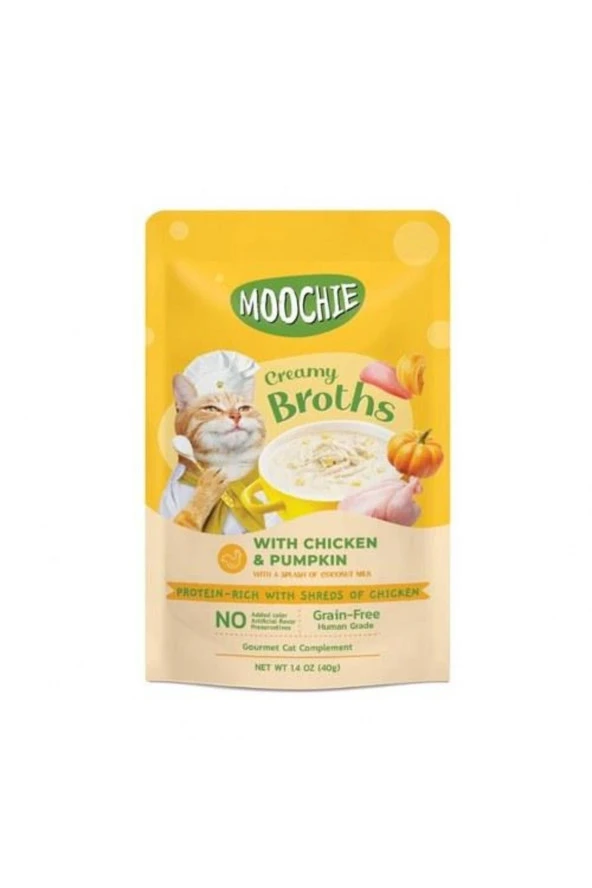 Moochie Kedi Çorbası Tavuklu Balkabağı 40 Gr