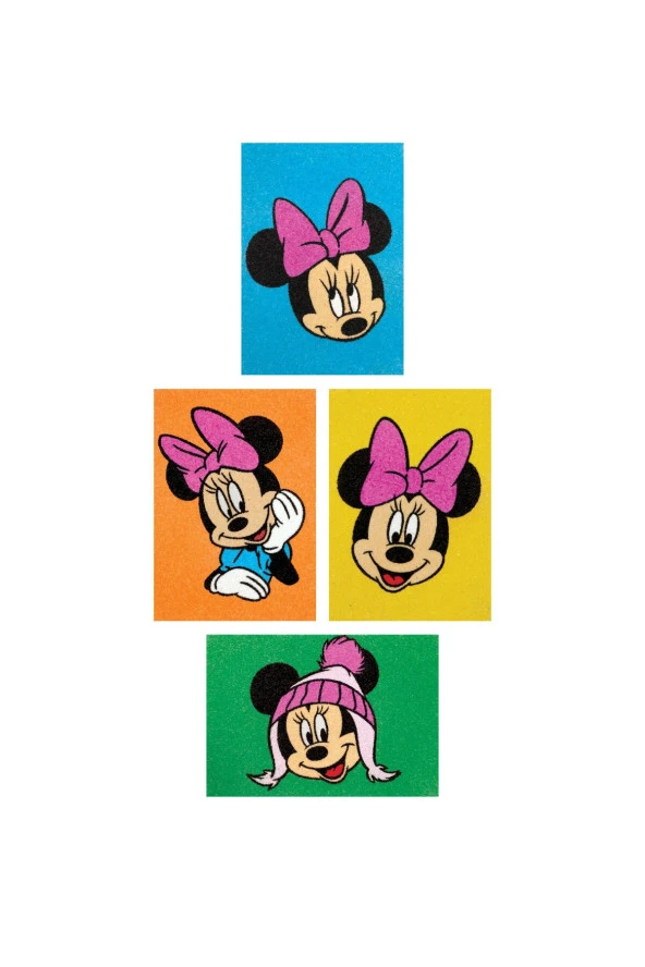 Eğitici Ve Eğlenceli Disney Minnie Mouse 4in1 Kum Boyama Seti-red Castle Fm-04 - 3