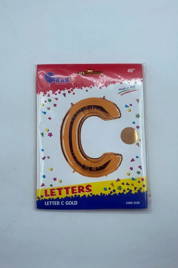 C Harfi Gold 40" Folyo Balon- - 2