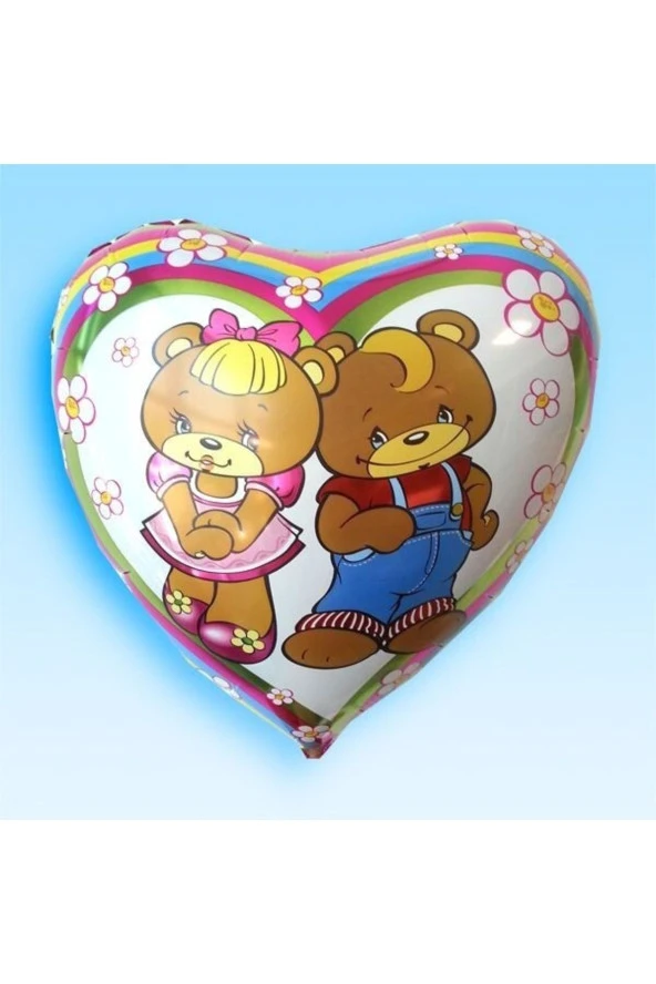 18'' Candy Bears Folyo Balon- 10 Adet