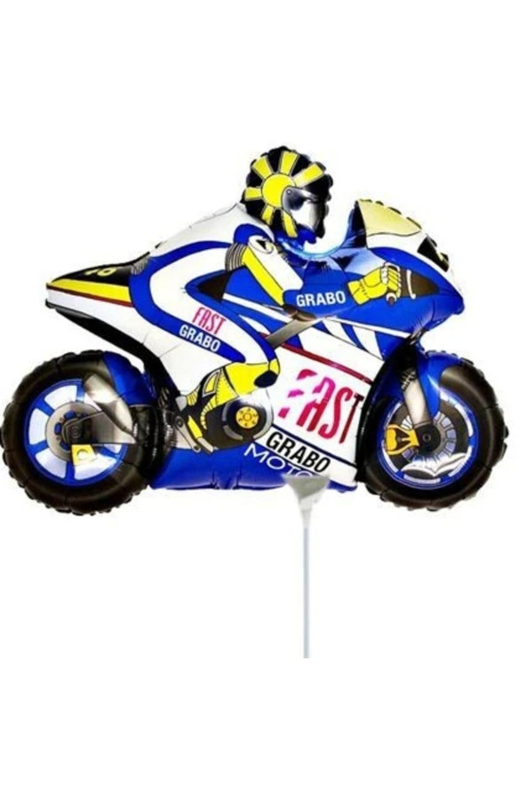 14'' G-moto Gp Blue Folyo Balon-15 Adet