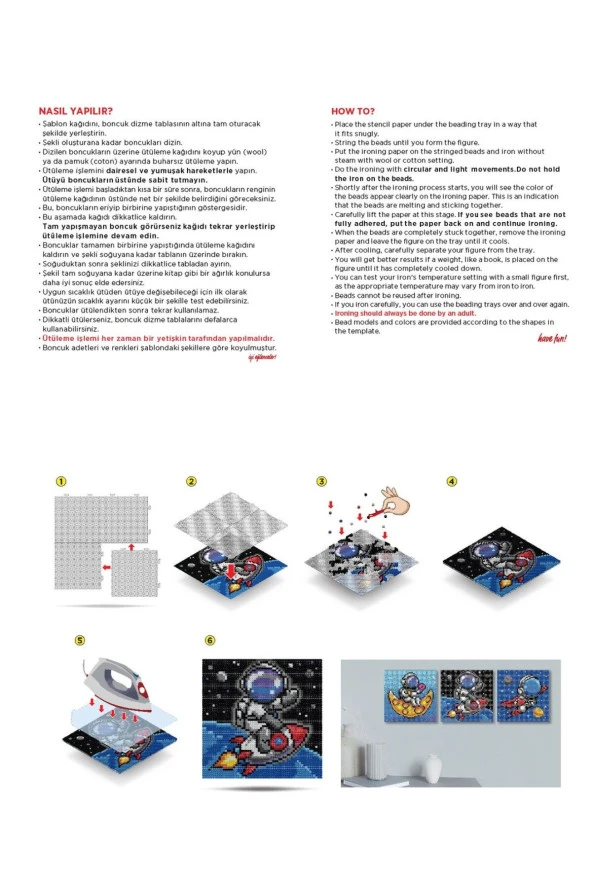 Yetişkin Boncuk Aktivite Seti(Astronot)- - 3