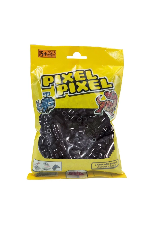3000 Adet Midi Boncuk Siyah-Pixel Pixel PPB-3000-28