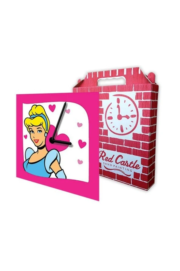 Disney Cindrella Saat (Clock) Kum Boyama Seti-Red Castle S-0014