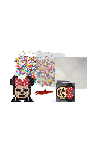 Ütü ile Yapışan Boncuk Aktivite ve Oyuncak Seti, Disney Minnie Mouse 4in1-Pixel Pixel BB16-04 - 2