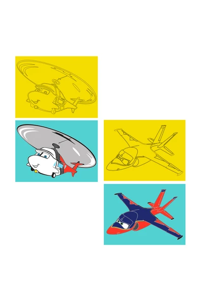 Disney Karma, 10 Adet Büyük Boy A4, Kız-Erkek Çocuk Kum Boyama Kartı Seti-Red Castle KB-D-101 - 2