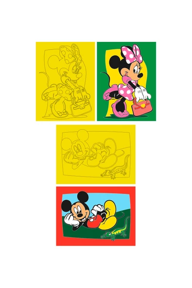 Disney Karma, 10 Adet Büyük Boy A4, Kız-Erkek Çocuk Kum Boyama Kartı Seti-Red Castle KB-D-101 - 4