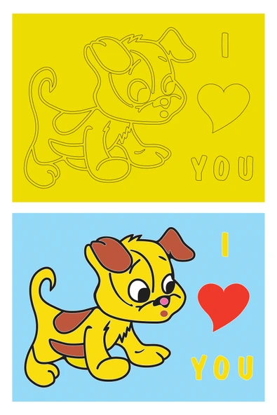 I Love You, 5 Adet Büyük Boy A4, Kız-Erkek Kum Boyama Kartı Seti-Red Castle KB-RC-051 - 5