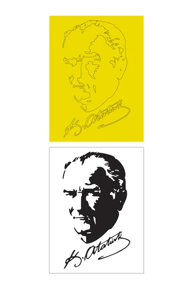Mustafa Kemal Atatürk 15 Adet Büyük Boy A4 Kum Boyama Kartı Seti-Red Castle KB-RC-151