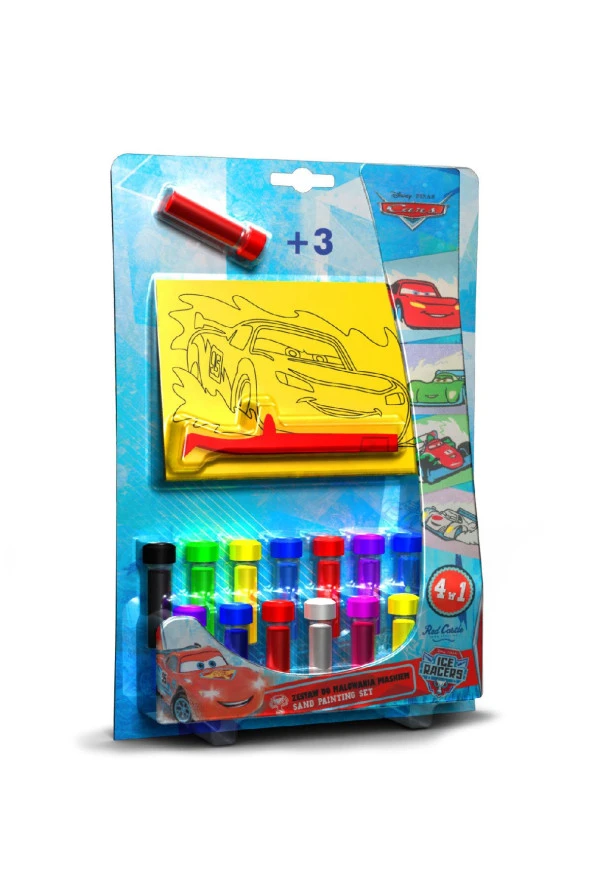 Eğitici Ve Eğlenceli Disney Cars Ice Racer Kum Boyama Seti- Fm-15