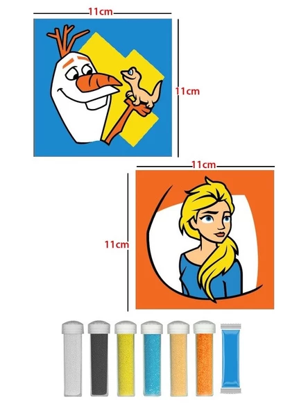 Eğitici Ve Eğlenceli Disney Frozen Kum Boyama Seti- Mbk-10 - 2
