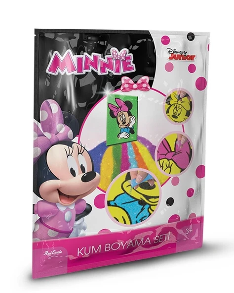 Eğitici ve Eğlenceli Disney Minnie Poşetli Kum Boyama Etkinlik Seti-Red Castle PKB-103