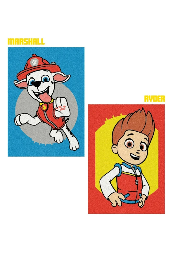 Eğitici, Eğlenceli Paw Patrol Ryder&marshal Kum Boyama Etkinlik Ve Aktivite Seti- Dsa-02