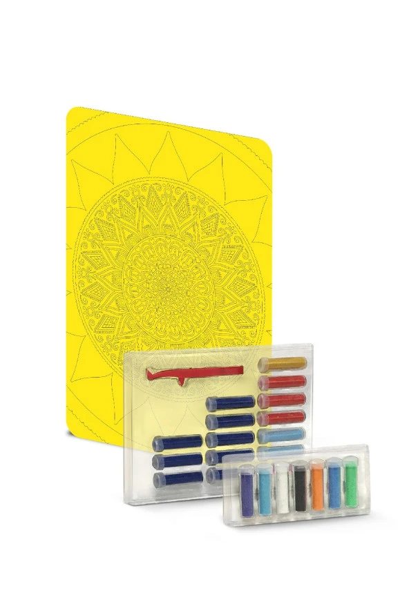 Sand Art (KUM SANATI) Mandala, Yetişkin Kum Boyama Aktivite Seti- Yko-05