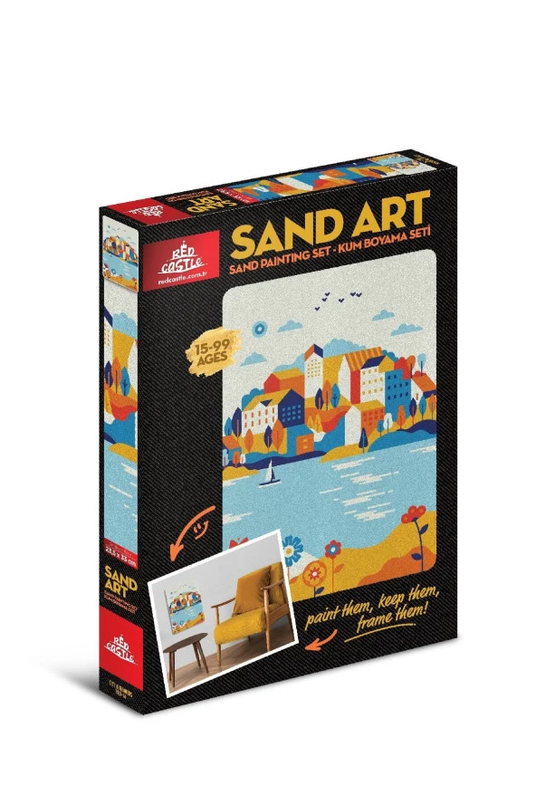 Sand Art (KUM SANATI) Şehir Ve Çiçekler, Yetişkin Kum Boyama Aktivite Seti- Yko-14