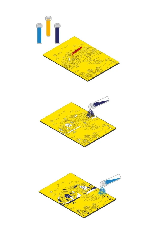 Sand Art (KUM SANATI) Şehir Ve Çiçekler, Yetişkin Kum Boyama Aktivite Seti- Yko-14 - 3