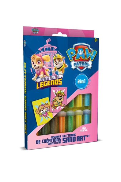 Eğitici Ve Eğlenceli Paw Patrol Skye&rubble Kum Boyama Etkinlik Ve Aktivite Seti- Dsa-05