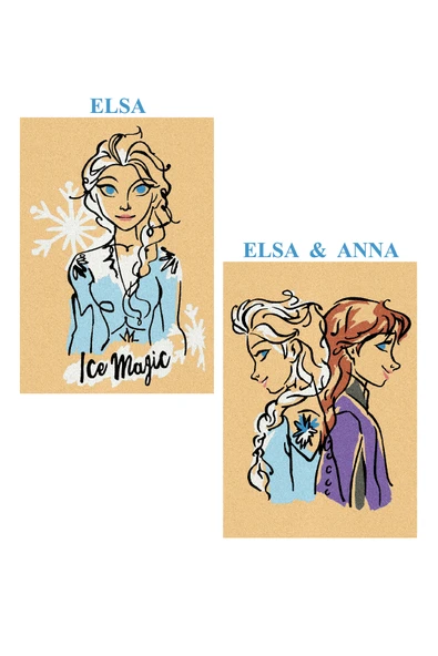 Eğitici Ve Eğlenceli Disney Frozen Elsa&Anna 2in1 Kum Boyama Etkinlik Seti-Red Castle Ds-39 - 4