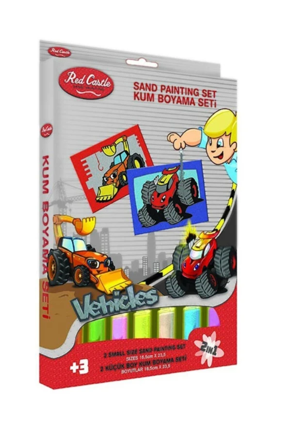 Eğitici Ve Eğlenceli Kum Boyama Seti, Araba & Kepçe (2'Sİ 1 ARADA) Ds-208