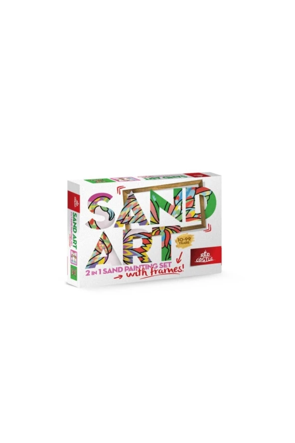 Sand Art, Yetişkin Kum Boyama Aktivite Seti, Red Castle 2in1 Çerçeveli Ykf-02