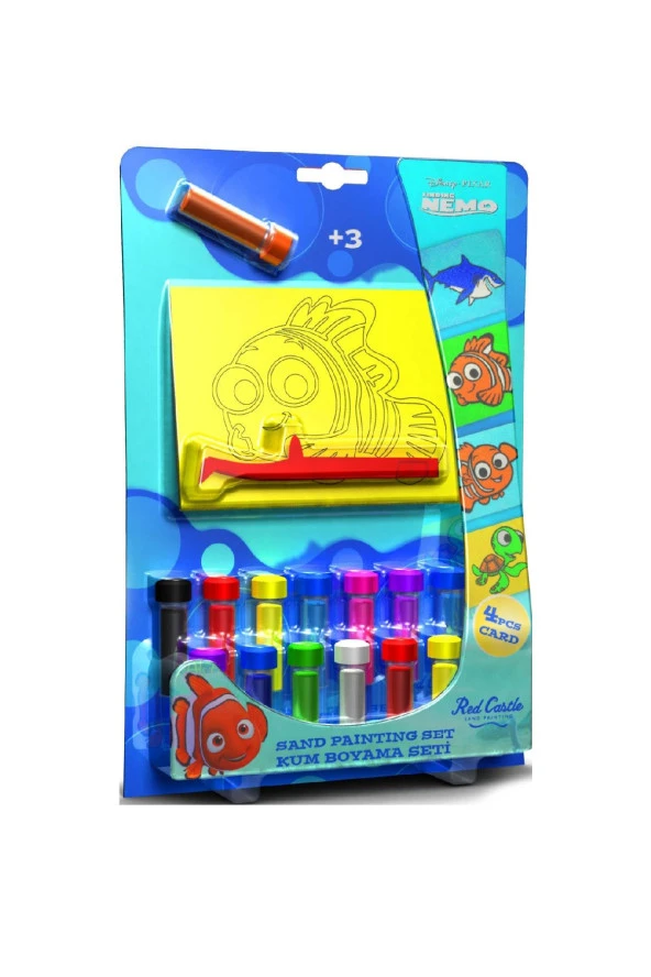 Eğitici Ve Eğlenceli Kum Boyama Seti, Disney Kayıp Balık Nemo (4 Adet) Fm-05