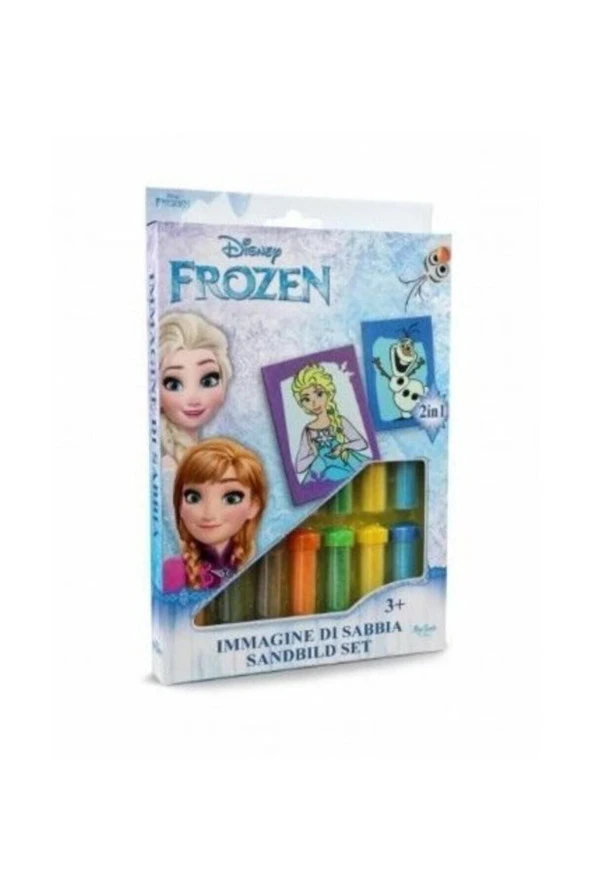 Eğitici Ve Eğlenceli Kum Boyama Seti, Disney Frozen Karlar Ülkesi Elsa&olaf 2'si 1 Arada Ds 16