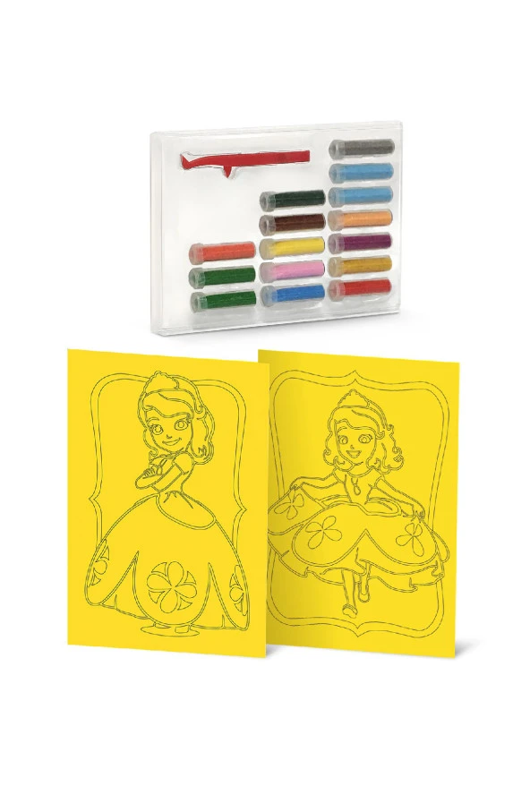 Disney Prenses Sofia the Frist Eğitici ve Eğlenceli Kum Boyama Seti 2in1-Red Castle DS-19 - 2