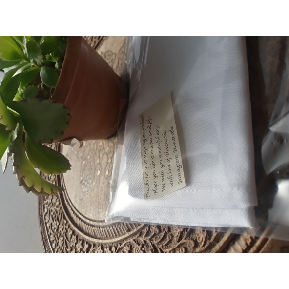 %100 Pamuklu Gabardin Mutfak Otel Servis Peçetesi 2 Adet 51 x 51 cm. - 4