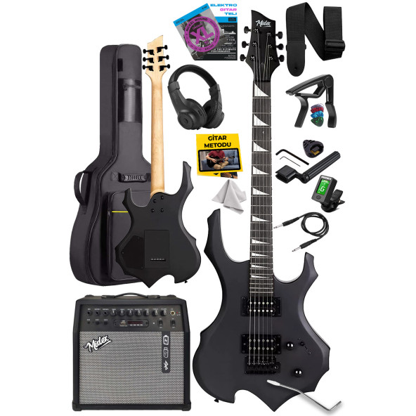 Midex Force-AMP50 Üst Seviye 50 Watt Amfili Elektro Gitar H-H Profesyonel Full Set Aksesuarlı - 2