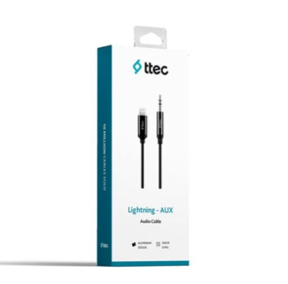 Ttec 1Mt Aux - Lightning Cevirici İphone Aux Kablosu Hoparlör Araç Kulaklık İçin İphone Aux Kablo - 2